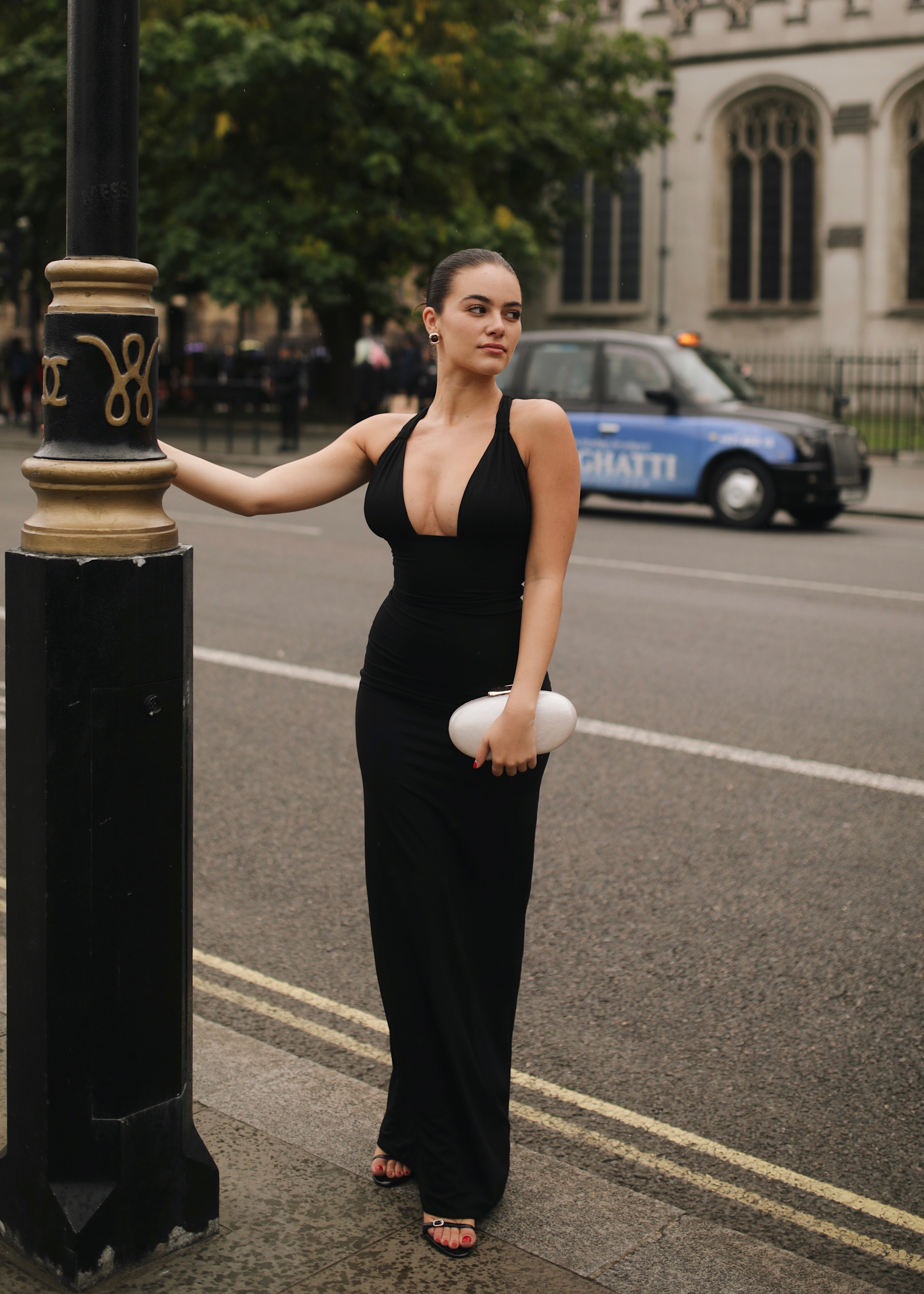 LIMITED EDITION: Adjustable Shell Cup Maxi Dress - 'Adriana' | Black